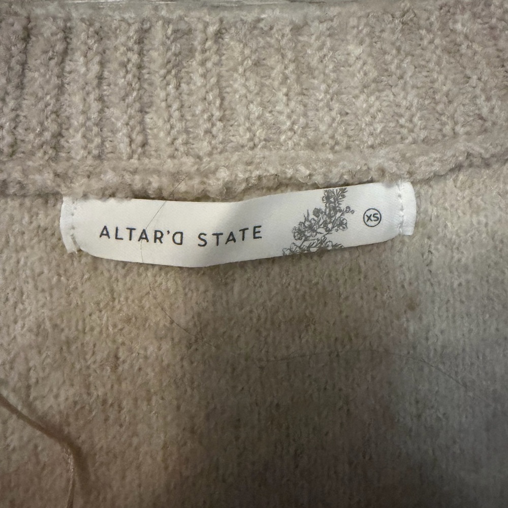 Altar'd State Cream Knit Sweater - Picture 2 of 4